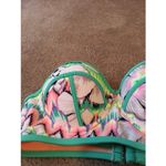 OP  Women's Juniors Floral Print Swim Top Strapless Size M 7-9 Multicolor Photo 2