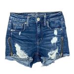 American Eagle  Super Stretch Super Hi-Rise Shortie Cut-Off Jean Shorts Photo 0