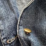 cj banks C.J. Banks 1X Dark Denim Embroidered Button Front Shirt Vintage Plus Cottage Photo 3