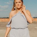 Peach Love Tiffany Blue Beachy Romper Photo 0