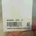 frame denim FRAME Banded Bottom Moto Pants Off White Cropped Relaxed Denim Size 33 NWT Photo 11