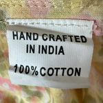 Sohana Dainty Ethereal Indian Cotton Block Print Maxi Dress Yellow Floral XL Photo 8