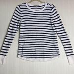 Loft  Women's‎ Sweater Sz S Black White Striped Long Sleeve Crew Neck Photo 0