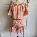 Anna Cate Women's Light Coral Smocked Ruffle Mini Dress Size M Casual Spring Pink Photo 2