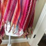 NWT LITTLE PLACES Fair Trade Striped Festival Scarf with Fringe Pink Photo 5