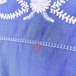 Chelsea & Theodore Embroidered Short‎ Dress Womens S Cotton Casual Blue BOHO Photo 6