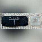 T Tahari Size M Ribbed Short Puff Sleeve Sweater Viscose Blend Tailored Blouse Photo 1