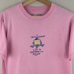 LIVE OUT LOUD Y2K Pink Good Sister Or The Evil One Short Sleeve Graphic Tee Photo 1
