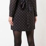 Alexis  Leila Pleated Rio Print Black Mini Wrap Dress Size Medium Photo 1