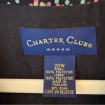 Charter Club  Black button down colorful floral pattern sz 2X Photo 5