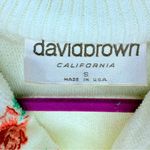 Vintage David brown of California rose floral zip long sleeve pajama house dress White Photo 3