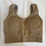 NVGTN 380  Ribbed Sports Bra in Brown Beige Small Athleisure Photo 1
