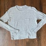Old Navy  gray long sleeve waffle knit top Photo 0
