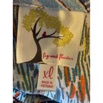 Anthropologie Fig And Flower Shirt Women XL Blue Red Floral Tunic Top Boho Photo 7