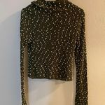 Altar'd State Green and White  Polka Dot Long Sleeve Sweater Photo 1