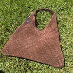 Viral tik tok Brown suede Woven Tote Bag slouchy bag Photo 5