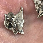 Vintage handmade sterling silver Cala Lily screwback earrings Photo 7