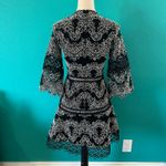 Alexis  Karina Dress Black White Embroidered Lace Mini Cocktail Party Size XS Photo 4