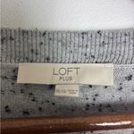 Loft Plus Gray Black Marled Speckled Crew Neck Lightweight Knit Sweater Top Photo 3
