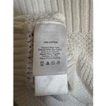 Eddie Bauer  Womens 100% Cotton White Ribbed Knit Button Front Sweater sz S/M Photo 4