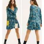 Free People  Hello Lover Dusty Indigo Long Sleeve Tunic Extra Small Photo 1