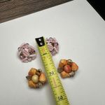 Bead Cluster Beaded Vintage Clip On Earrings 1 Hong Kong 1 West Germany Lot Of 2 Pink Photo 2