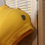 PINK - Victoria's Secret  Orange Yellow Football Tee Shirt Capped Sleeves XS Photo 8