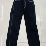 Reformation Cowboy High Rise Straight Jeans Black Photo 6