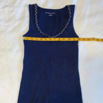 NY & Co Cotton Blue‎ Tank with gold detail Blue Size XS Photo 6