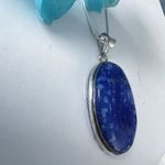 925 Sterling Silver Blue Lapis Lazuli Necklace Handmade Gemstone womens Jewelry Photo 2