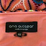 Ana Alcazar Multicolor Pink Crochet Aztec Chevron Knit Long Sleeve Mini Dress 14 Size L Photo 4