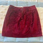 Free People Kimora Red Velvet Skirt Photo 3