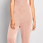 Modcloth  For the Bliss of It Jumpsuit Rust Red Cream Jumpsuit Sleeveless M NWT Photo 0