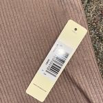 Cyrus NWT Women’s Tan Ribbed Bodysuit - Short Sleeve, Thong Photo 3