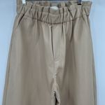 Vintage Havana Faux‎ Leather Joggers Trousers Paperbag Pants Women’s Size Large Tan Photo 2
