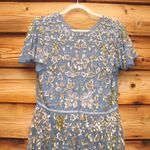 Mac Duggal  5717 Womens Blue Embellished Butterfly Sleeve High Neck Gown Photo 12