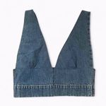 Reworked Denim Crop Top Blue Photo 0