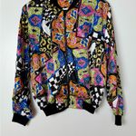 Colorful Patterned Women's Jacket Black Size M Photo 0