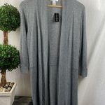 White House | Black Market  Gray Half Sleeve Open Front Sweater NEW M Photo 0