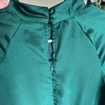 Lulus Delightful Endeavor Emerald Green Satin Long Sleeve Mini Dress Photo 8