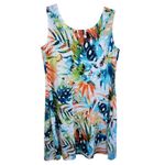 Sophie A. Tropical Hawaiian Colorful Knee Length Casual Beachy Tank Dress Size L Size L Photo 1