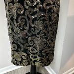 Forever 21 Contemporary Black w/Gold Sequins Skirt in Size Large Photo 2