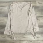 Banana Republic Beige Long Tie Sleeve V-Neck Blouse Size XS Photo 6