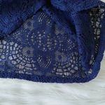 American Eagle  Navy Blue Lace Crochet Bell Sleeve Croquette Mini Dress Sz XXS Photo 87