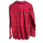 Lands' End  Blake Shelton Flannel Shirt Women's Medium Red Buffalo Plaid Photo 8