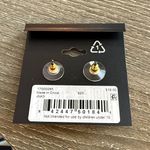 Napier Ruby Red and Gold Floral Holiday Stud Earrings Photo 1