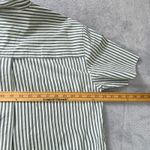 Madewell ‎ Daily Shirt Womens M Green White Stripe Short Sleeve Button Front NWT Photo 5