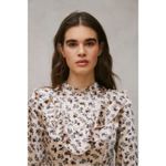 Laura Ashley x URBAN OUTFITTERS Satin Ruffle Mini Dress Baby Doll C27 Photo 4