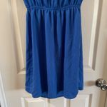 Maude Blue V Neck Collared Short Sleeve Dress size Small Photo 8