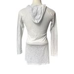 Athleta  White Burnout Swim Cover Up Hooded Tunic, Sz S Photo 1